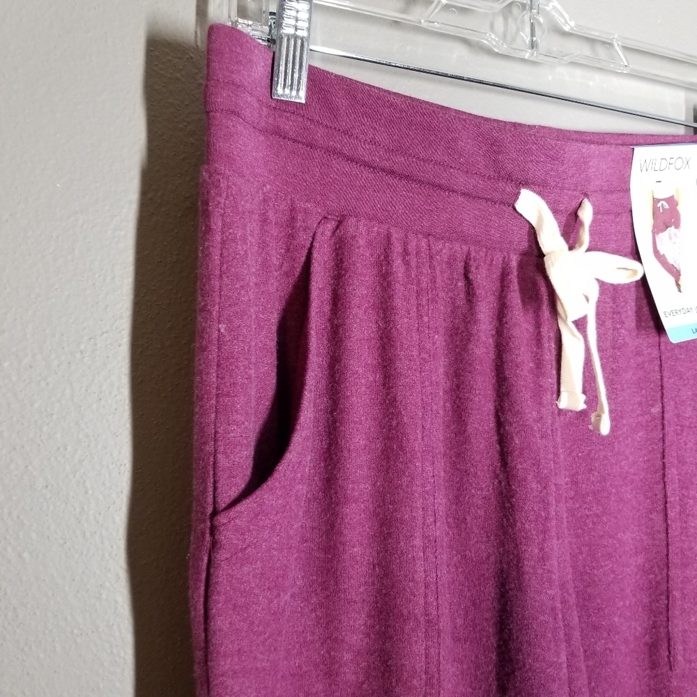 Wildfox | NWT Everyday Cozy Magenta Purple Joggers - Picture 7 of 8